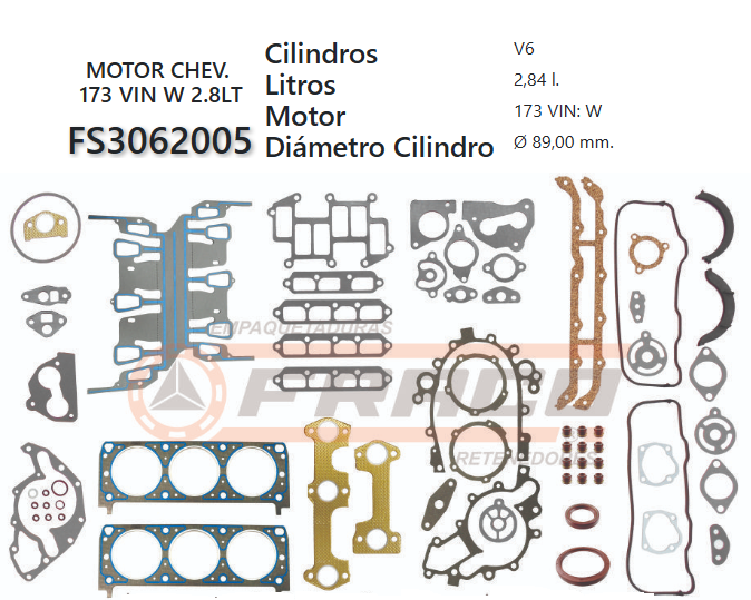 Junta de JUEGO JUNTAS CHEVROLET CELEBRITY 173 2.8 86/89