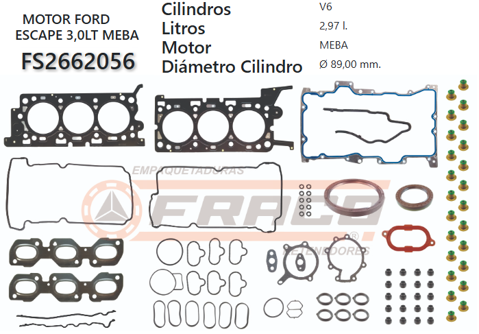 Junta de JUEGO JUNTAS FORD ESCAPE 3.0 MEBA 01/04
