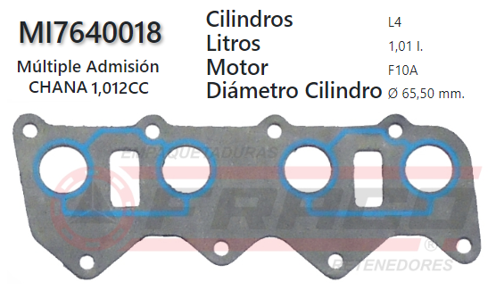 JUNTA DE ADMISION CHANA MINI PICK UP 4L SOHC 1.0