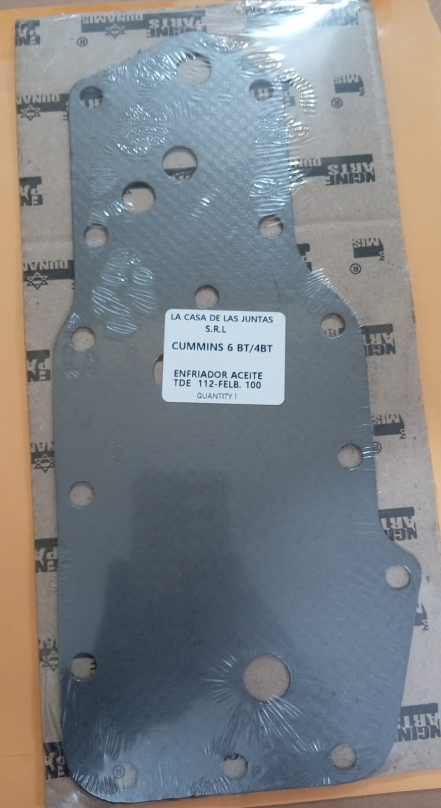 JUNTA DE BOMBA DE ACEITE CUMMINS 6 BT - 4 BT/FORD CARGO