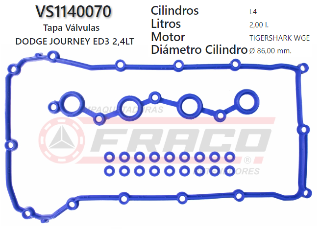 JUNTA DE T/VALVULA JEEP PATRIOT / CHRYSLER ED3 2.4L 07/UP