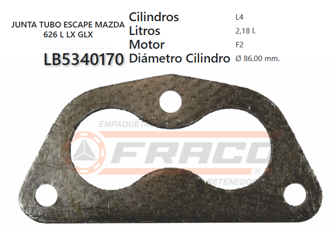 JUNTA DE MUFFLER MAZDA FE-F2-F8.