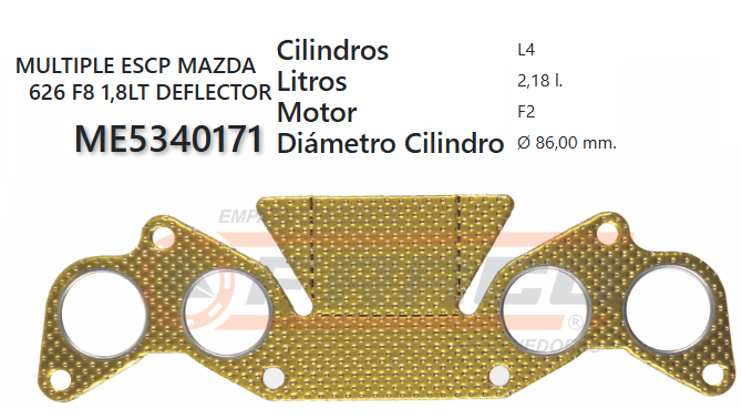 JUNTA DE ESCAPE. MAZDA CAPELLA PICK-UP F8/FE 1.8/2.0 83/UP.