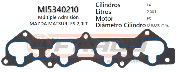 JUNTA DE ADMISION MAZDA PROTEGE/626/MX-6 93/2003