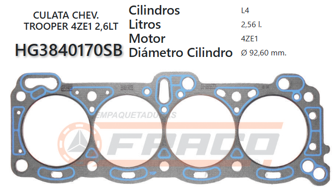 JUNTA DE CULATA ISUZU TROOPER 4ZE1 88/95