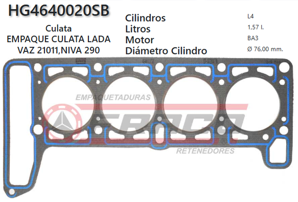 JUNTA DE CULATA LADA 2121 1300 79/94