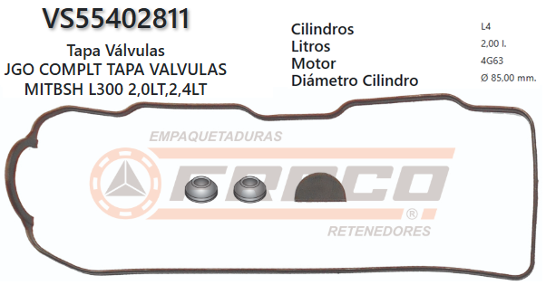 JUNTA DE T/VALVULA HYUNDAI SONATA / H100, H1 2.0/2.4L / G4P / G4CS 88UP