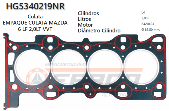 JUNTA DE CULATA MAZDA 3/6, FORD FOCUS LF-VE, CJBA, 2.0L 06/09