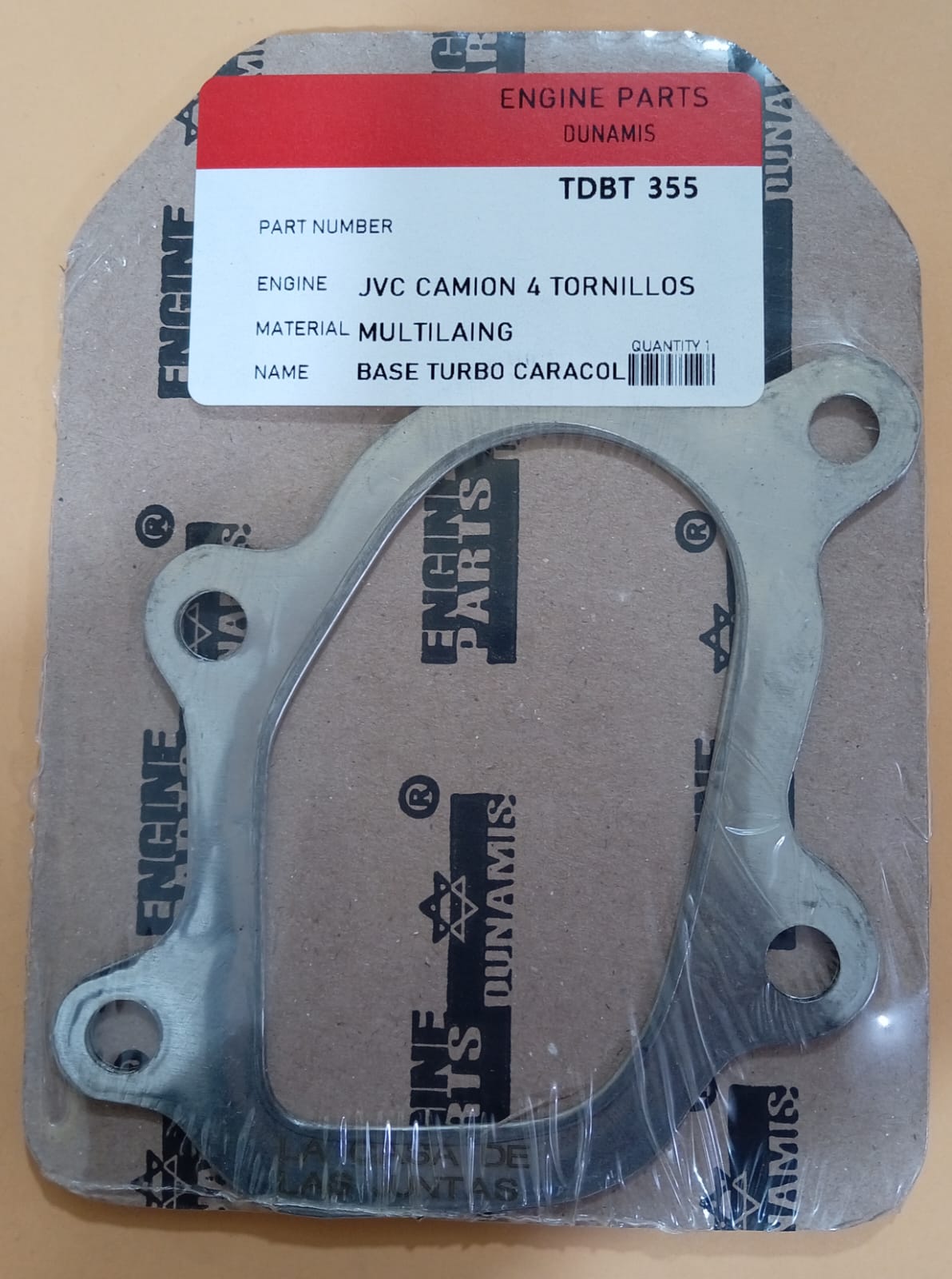 JUNTA DE TURBO JVC CAMION 4 TORNILLOS