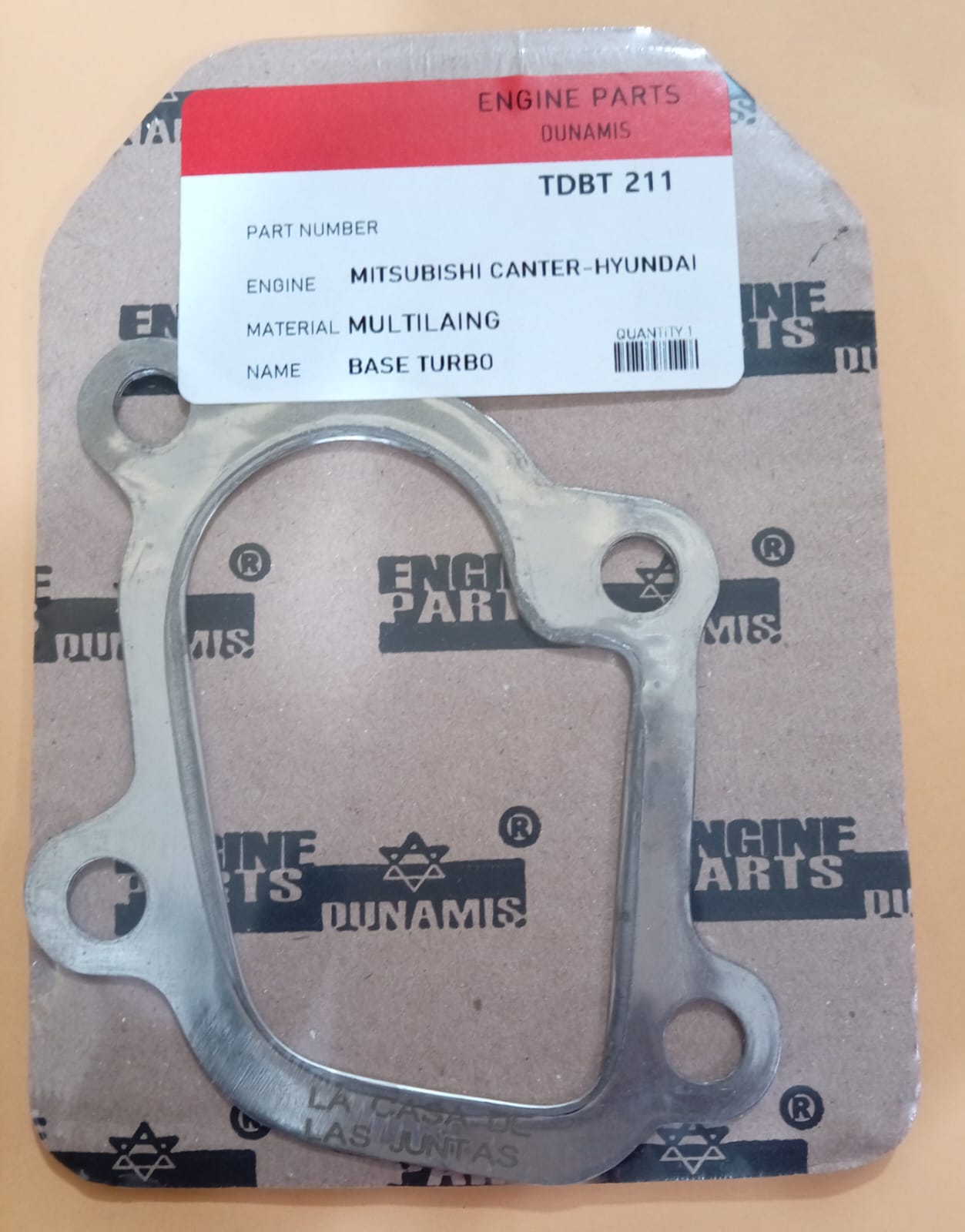 JUNTA DE TURBO HYUNDAY CHORUS CARACOL/MITSUBISHI CANTER