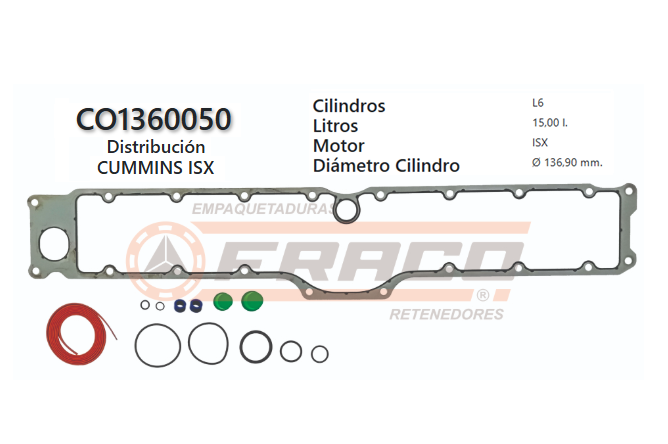 Junta de DIST/SELLOS INTERNATIONAL ENFRIADOR ACEITE DT466NGD X10