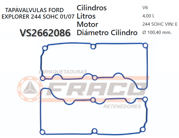 JUNTA DE T/VALVULA FORD EXPLORER 4.0 00/07(par)