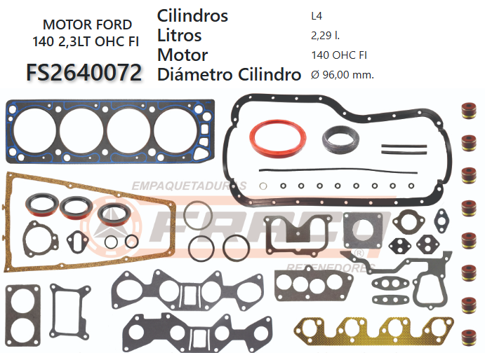 Junta de JUEGO JUNTAS FORD MUSTANG 140 2.3 79/84