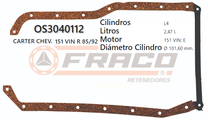 JUNTA DE CRANK BUIICK, OLDSMOBILE, PONTIAC 151 87/92