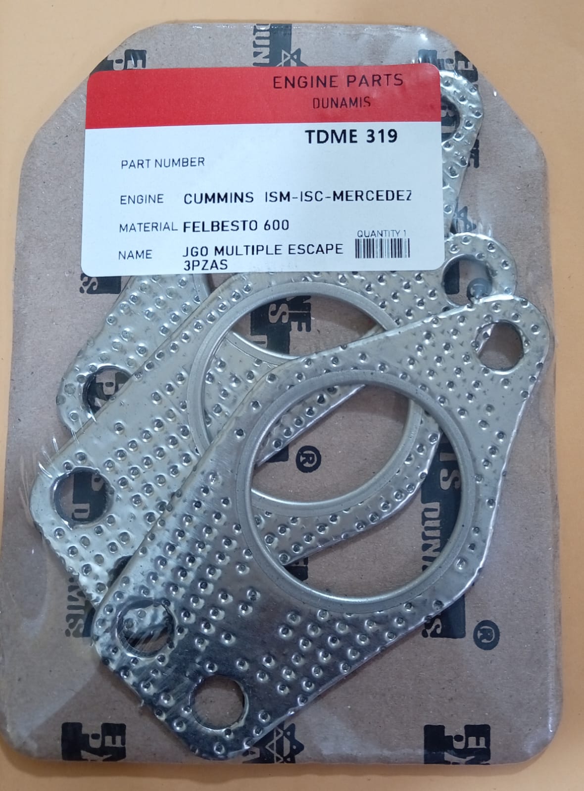 JUNTA DE ESCAPE. ISM - ISC - MERCEDES (3 Piezas)