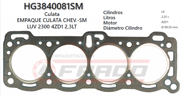 JUNTA DE CULATA ISUZU TROOPER/PICKUP 4ZD1 2.3L 88/96 (2.0MM)
