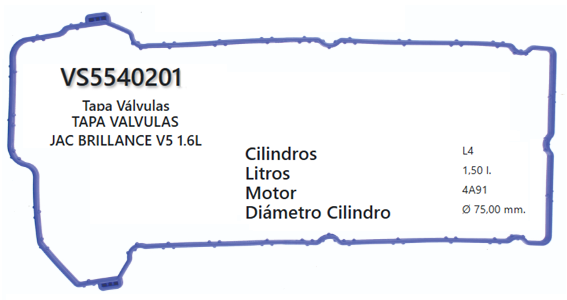 JUNTA DE T/VALVULA BRILLIANCE J5, 1.5L