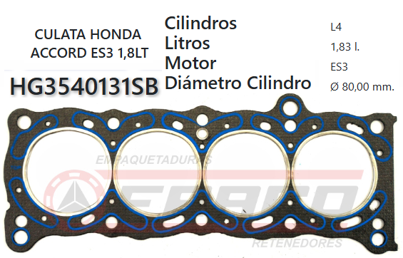 JUNTA DE CULATA HONDA ACCORD ES/ET2