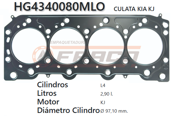 JUNTA DE CULATA KIA CARNIVAL KJ 3.0 99/UP (MULTILAMINA)