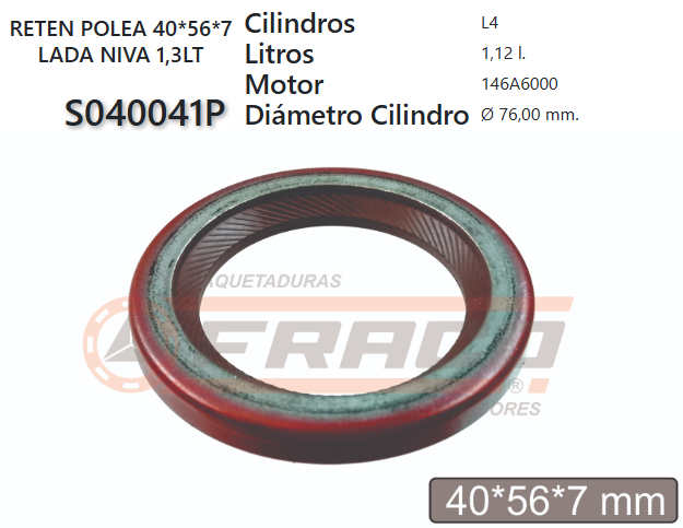 JUNTA DE RETENEDORA LADA NIVA 1.3/1.6