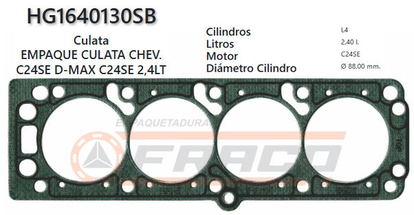JUNTA DE CULATA OPEL / CHEVROLET DYMAX, C24SE, 2.4L, 05/UP