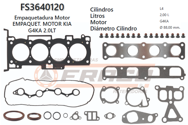 Junta de JUEGO JUNTAS HYUNDAI / KIA N20, Y20, K5 G4KA - G4KD 09-12