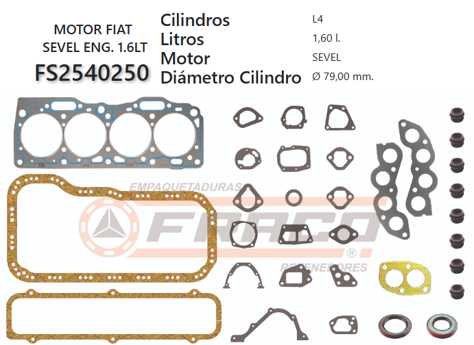 Junta de JUEGO JUNTAS FIAT PREMIO/ TIPO 132 AC 90/UP