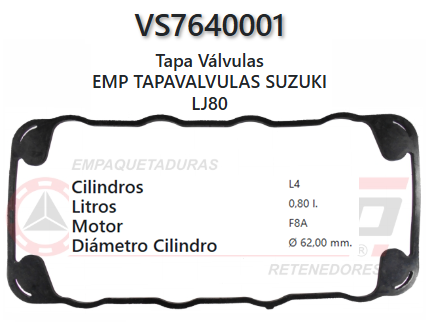 JUNTA DE T/VALVULA SUZUKI JIMNY 81/99 F10A./ CHANA 1012